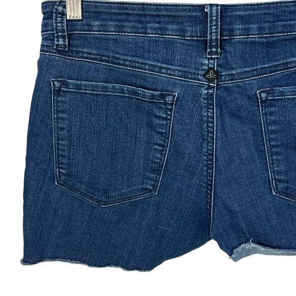 PRANA KARA LOW RISE CUTOFF MEDIUM WASH DENIM‎ SHORTS WOMEN'S SIZE 4/27 - Picture 5 of 12